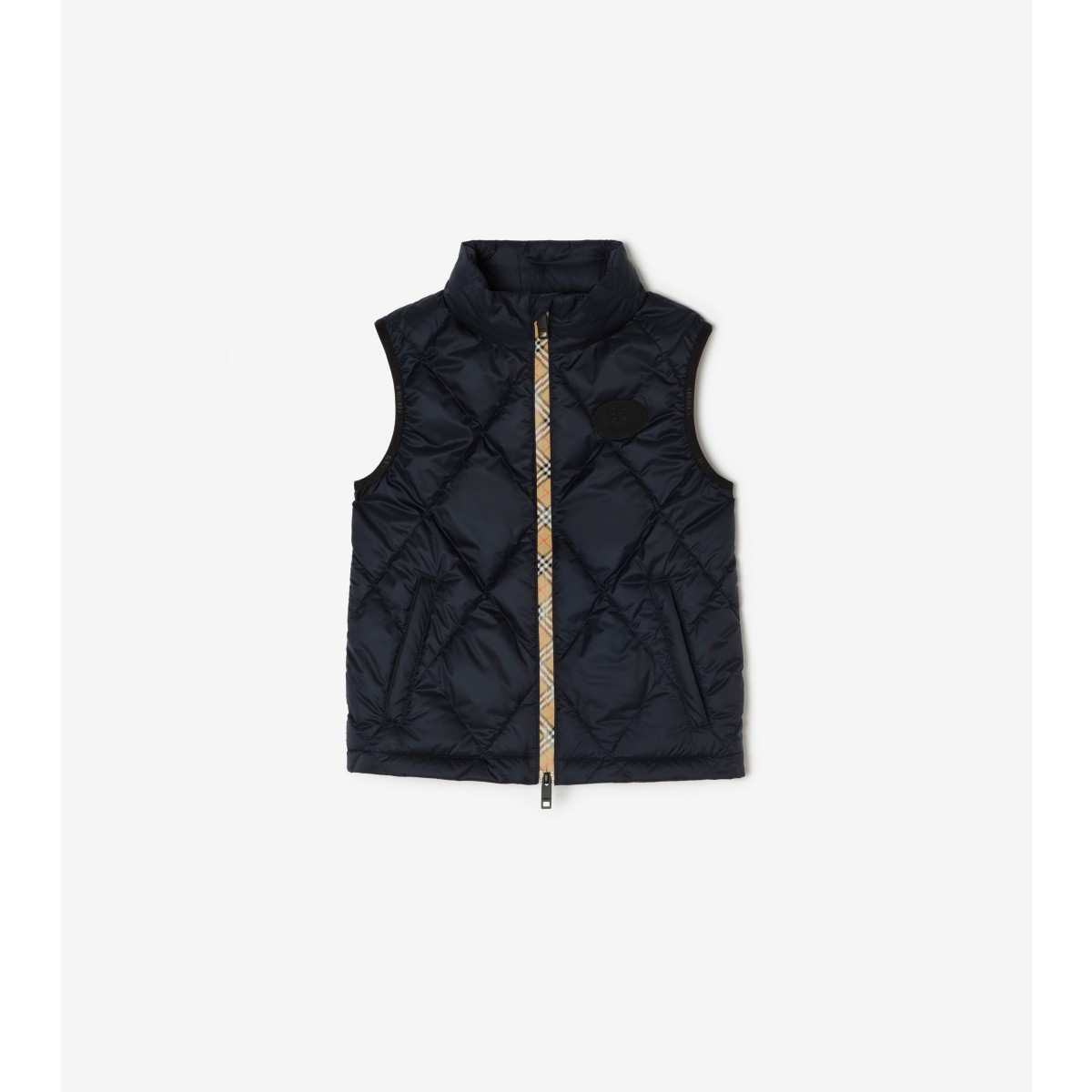  Check er-tape Quilted Nylon Gilet
