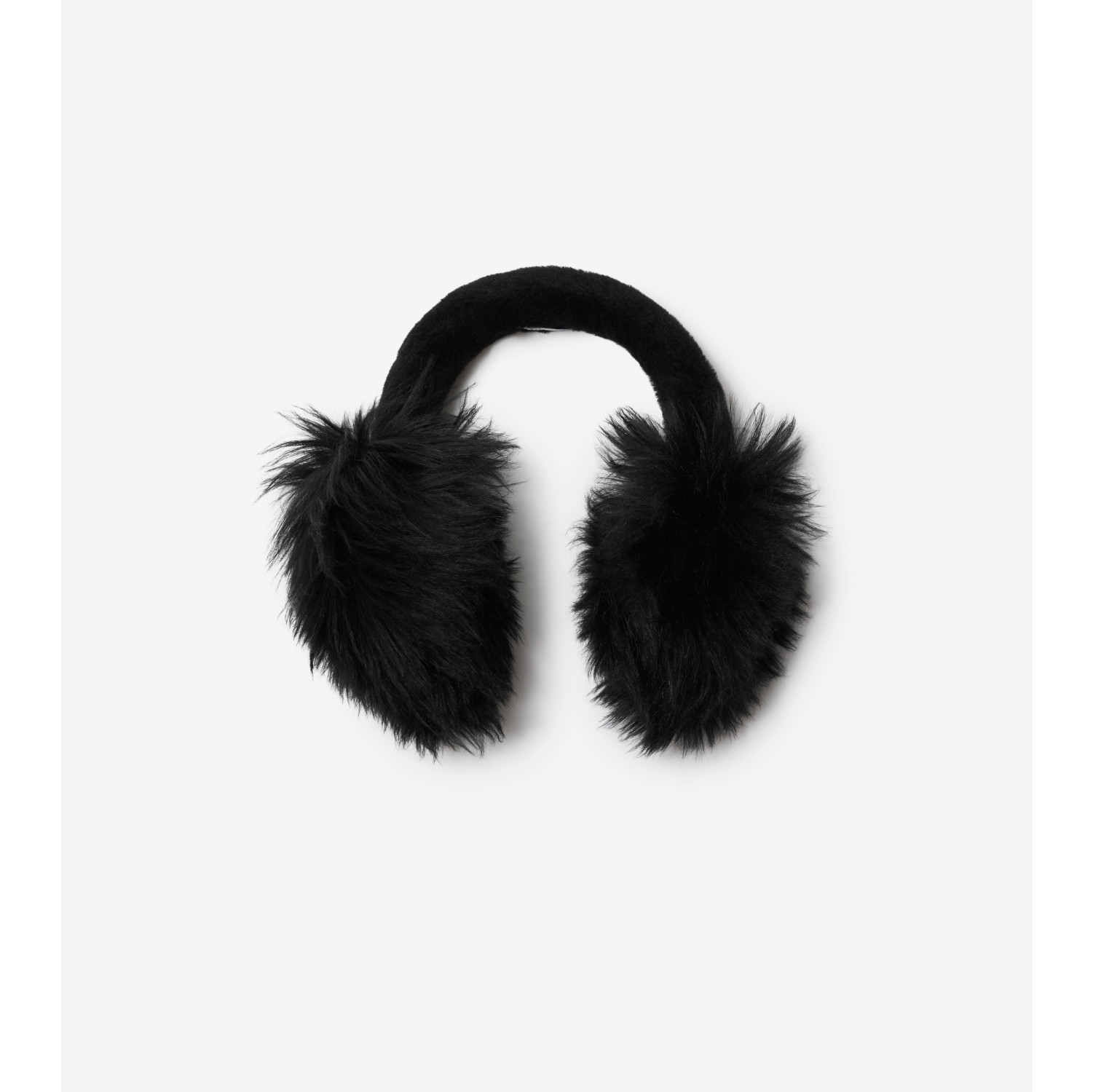 Cache-oreilles en shearling en noir – Burberry