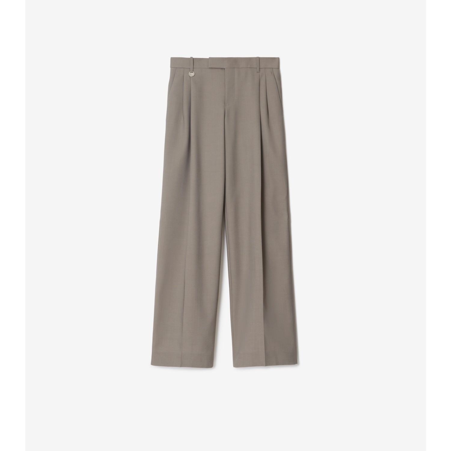 Wool Tailored Trousers in Wax - Women | Burberry® Official