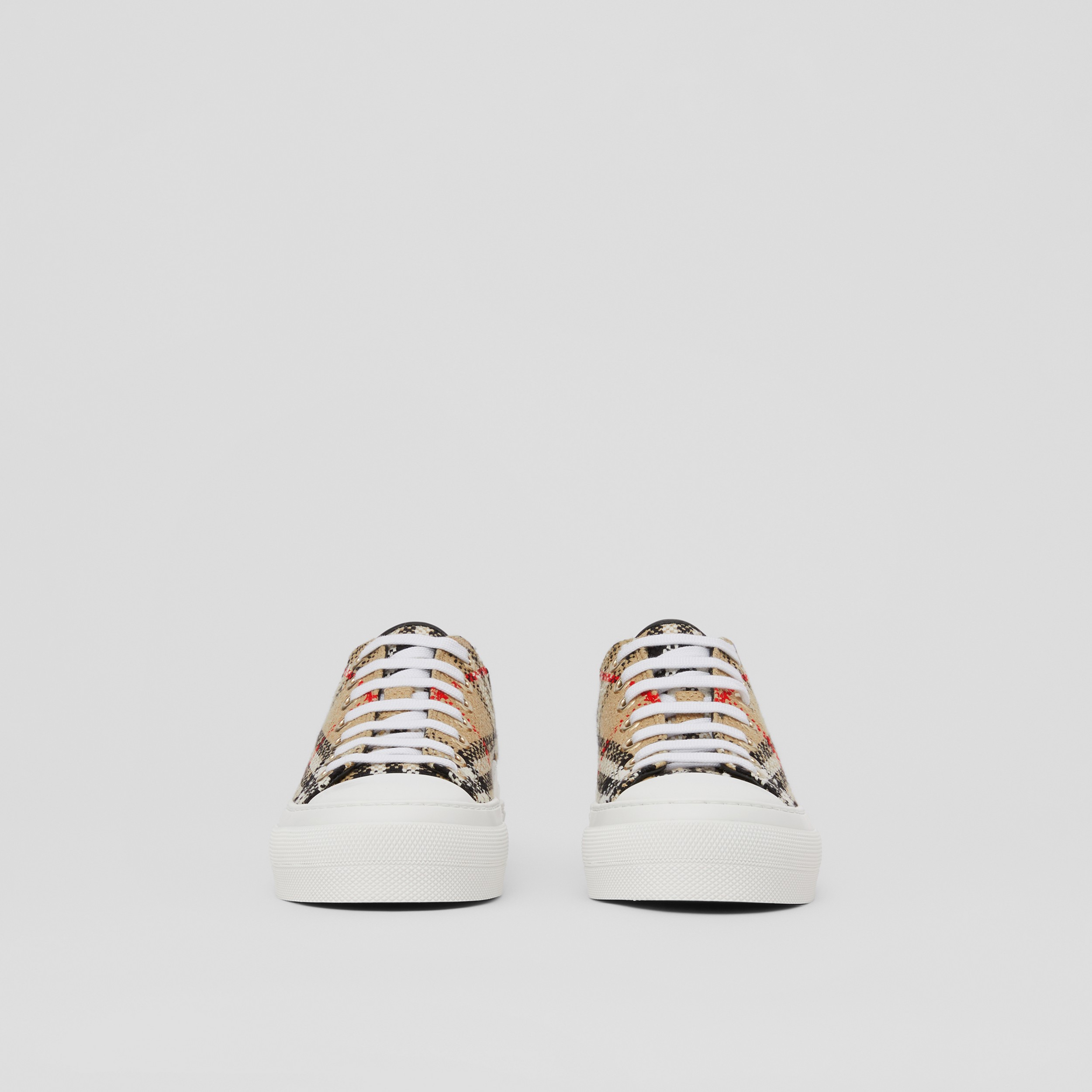 Vintage Check Bouclé Sneakers in Archive Beige - Women | Burberry® Official - 4
