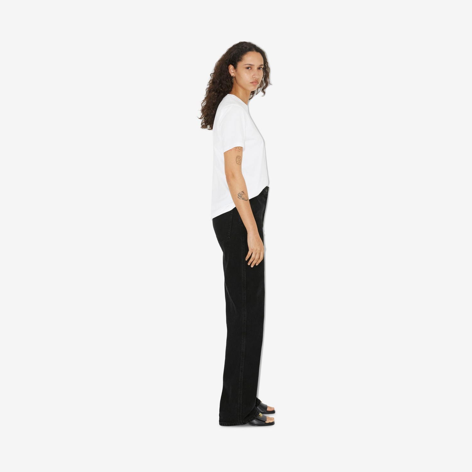T-shirt en coton EKD (Blanc) - Femme | Site officiel Burberry®