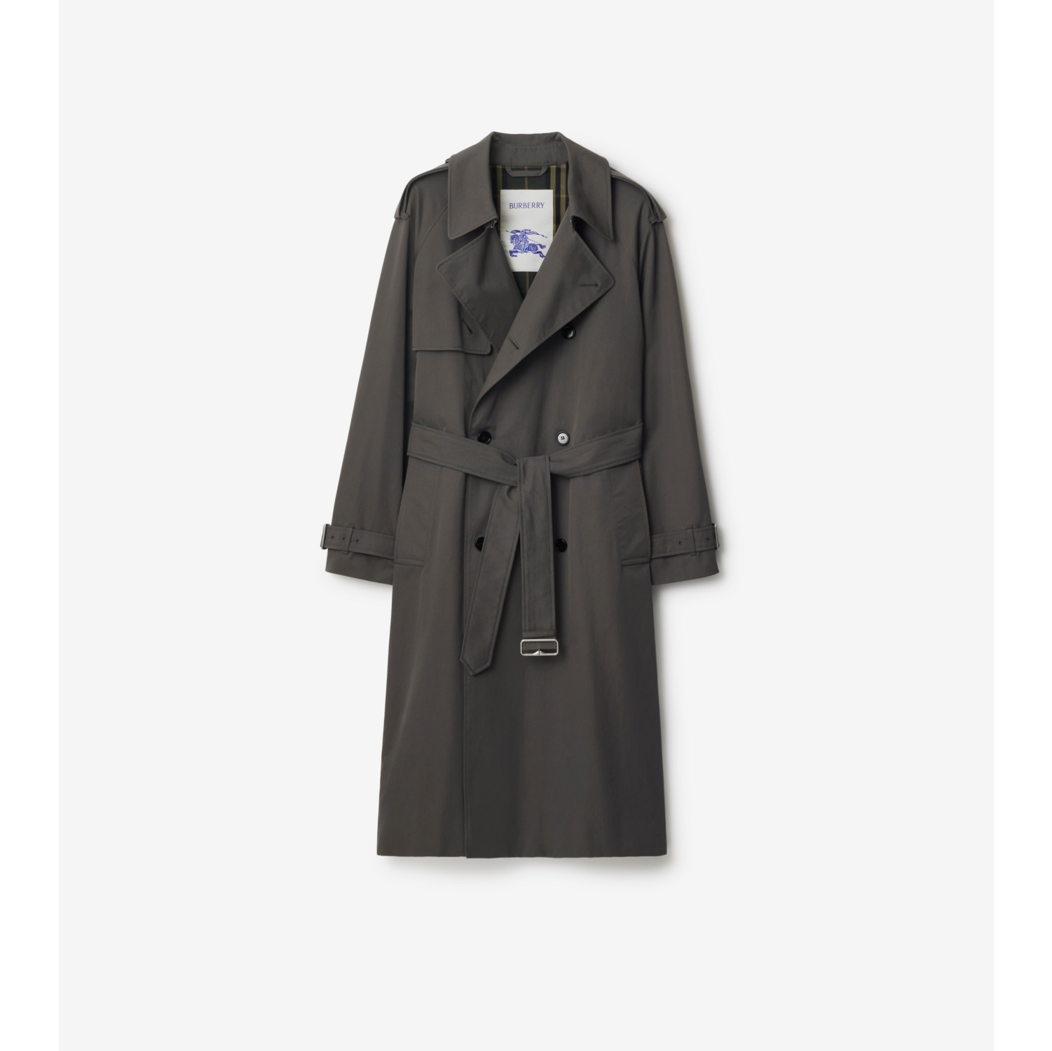 Long Gabardine Trench Coat