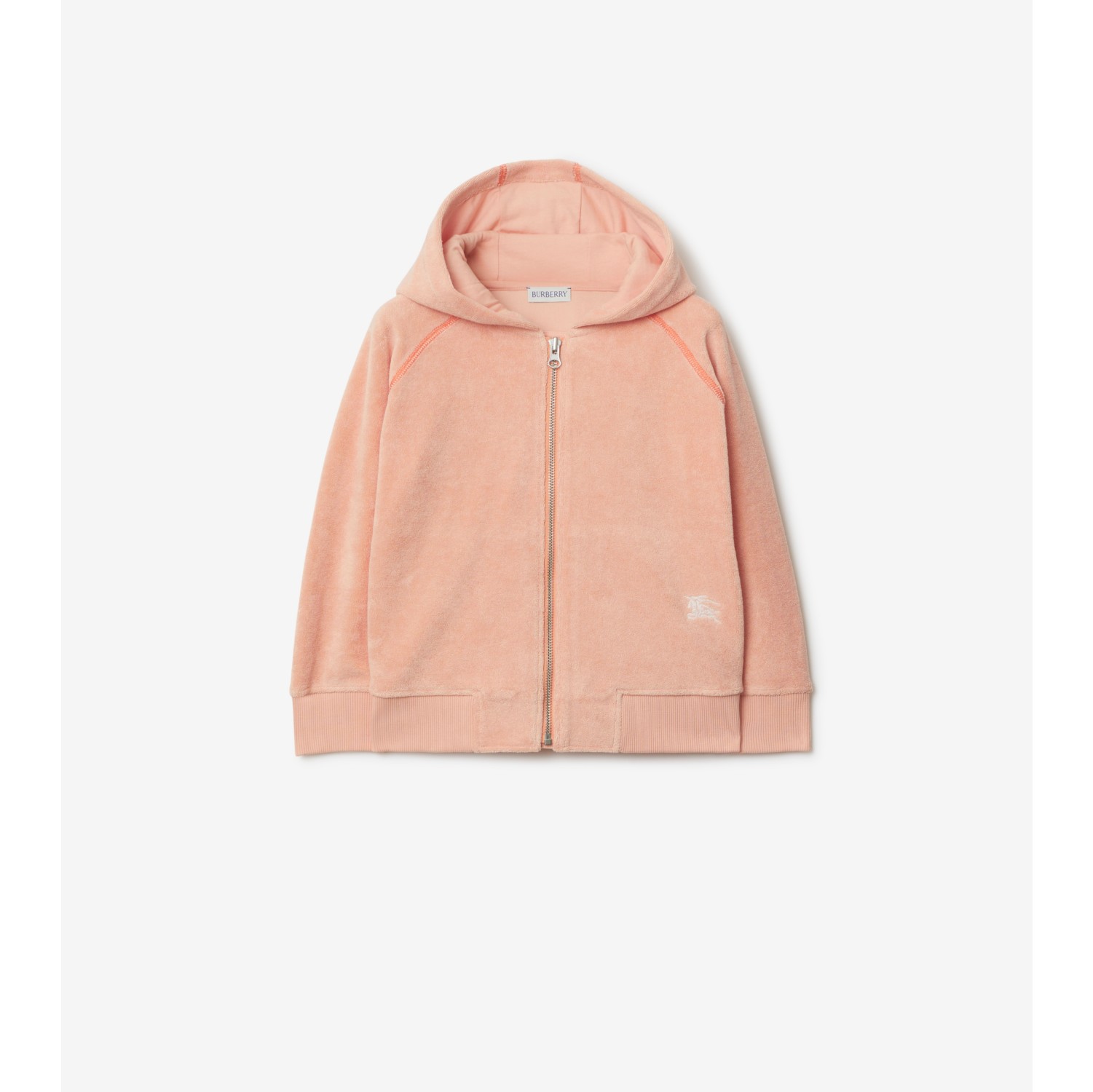 Hoodie zippé en coton éponge mélangé