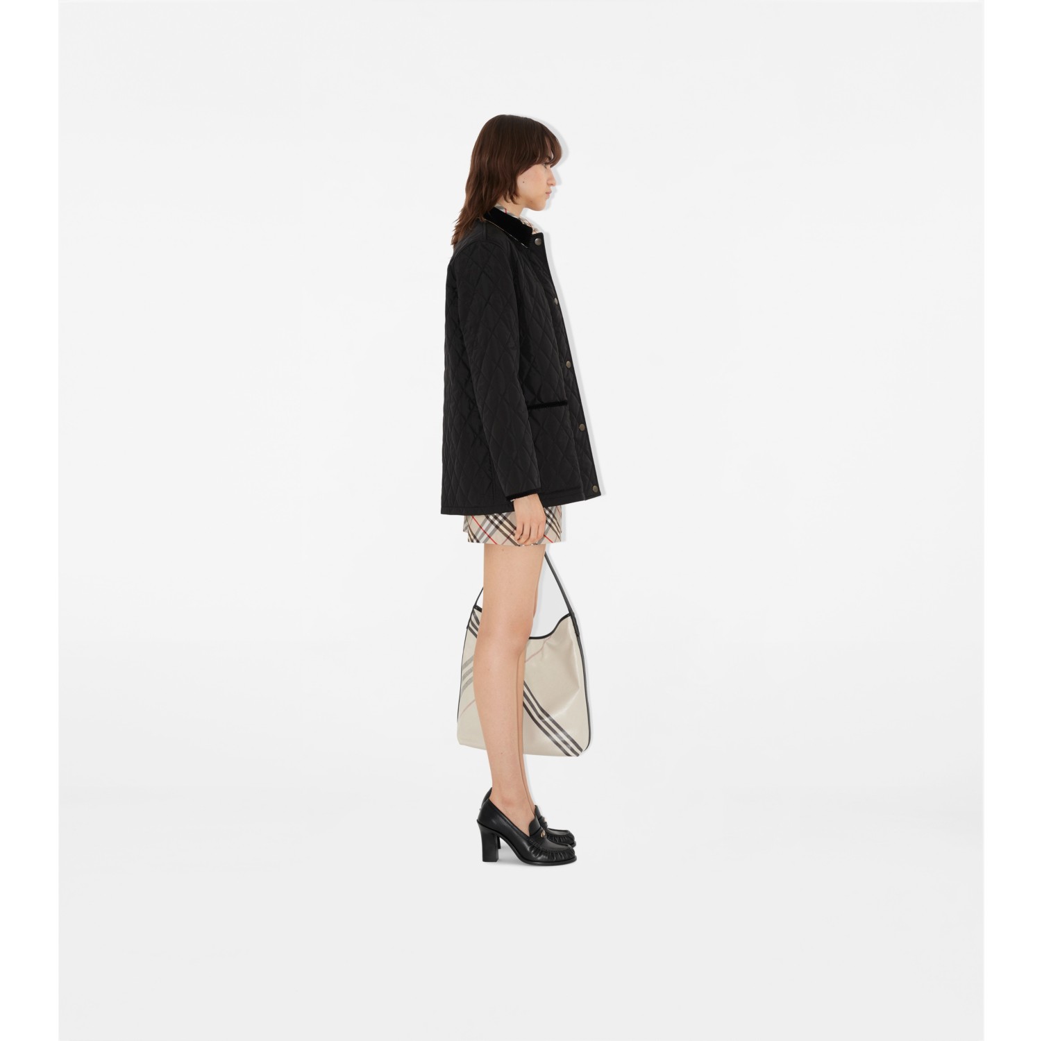 Giacca country in nylon trapuntato