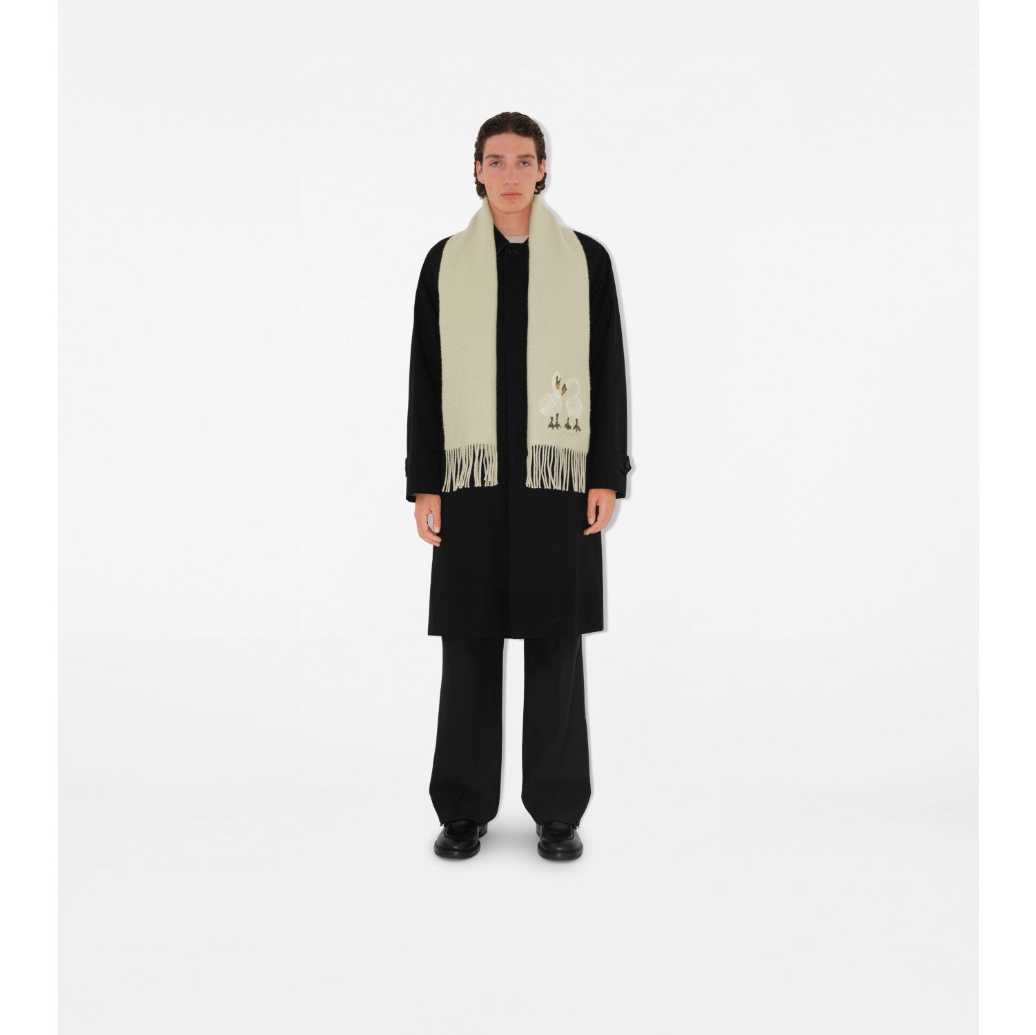 Swan Wool Cashmere Scarf