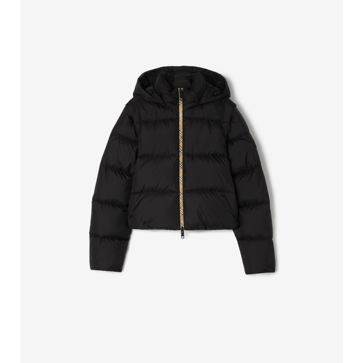  Check Detachable Sleeve Nylon Langdale Puffer Jacket
