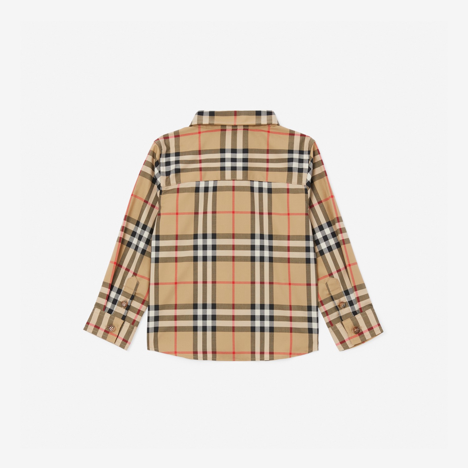 Vintage Check Stretch Cotton Shirt in Archive Beige - Children | Burberry® Official