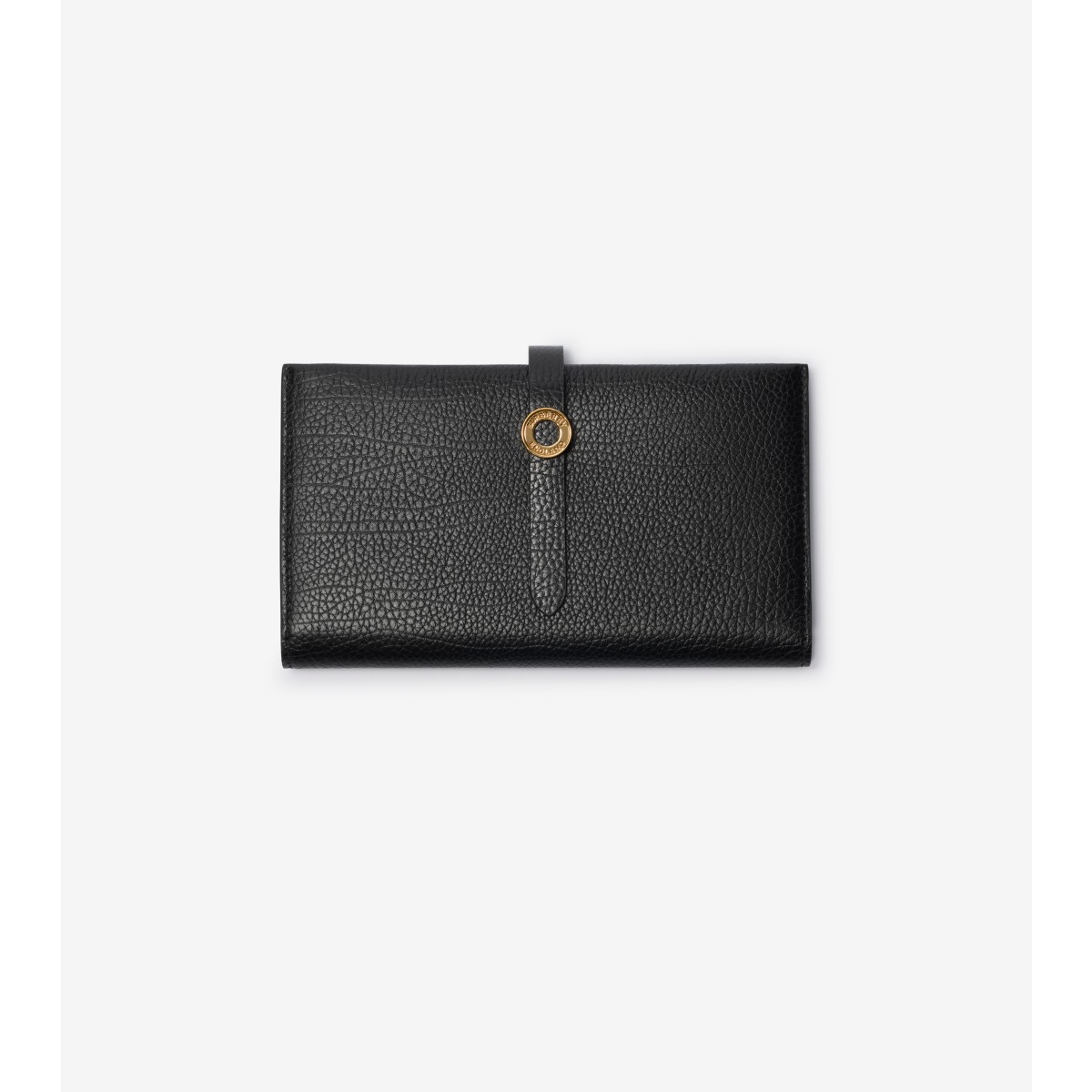 Burberry Grainy Leather Continental Wallet In Black