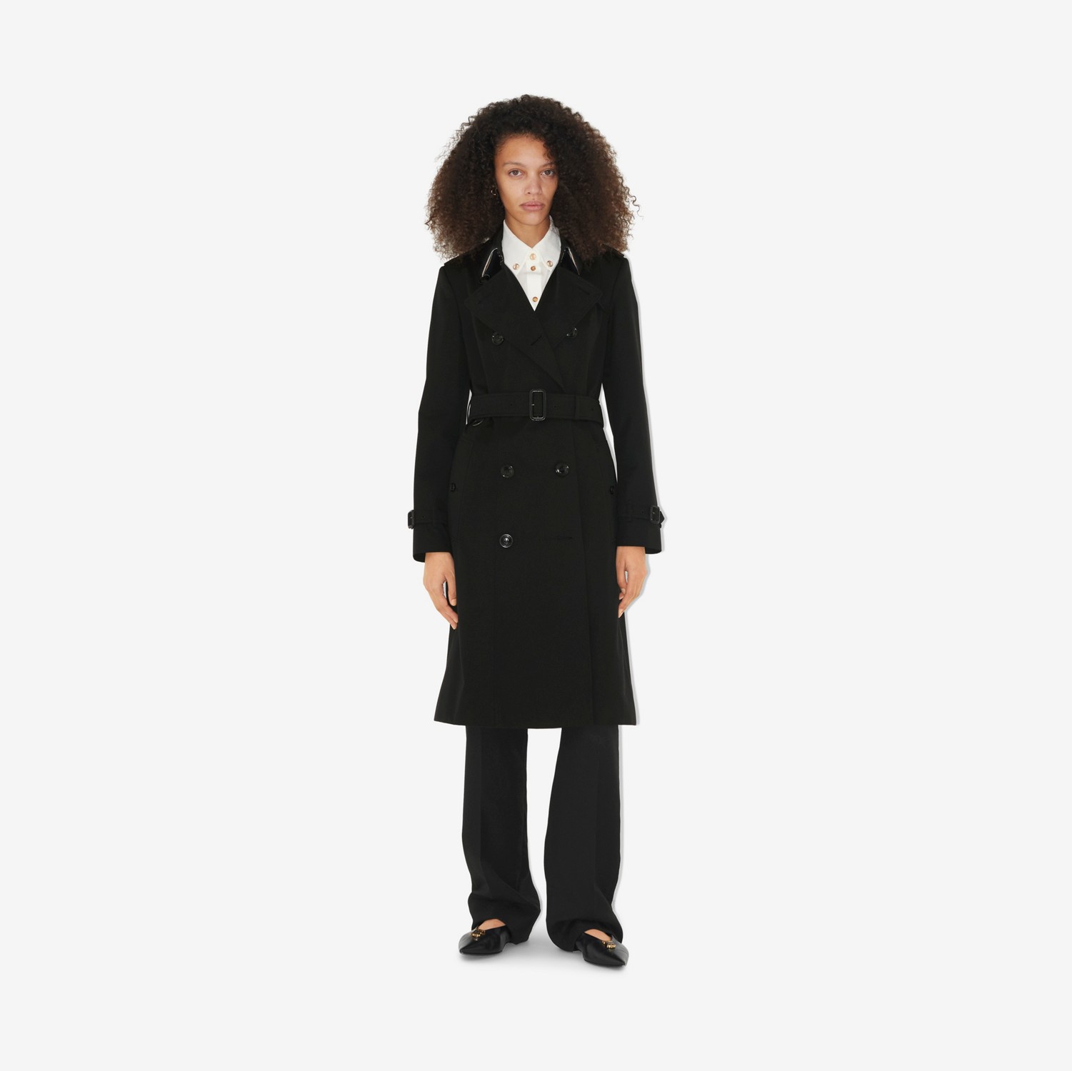切尔西版型 – Heritage Trench 风衣 (黑色) - 女士 | Burberry® 博柏利官网