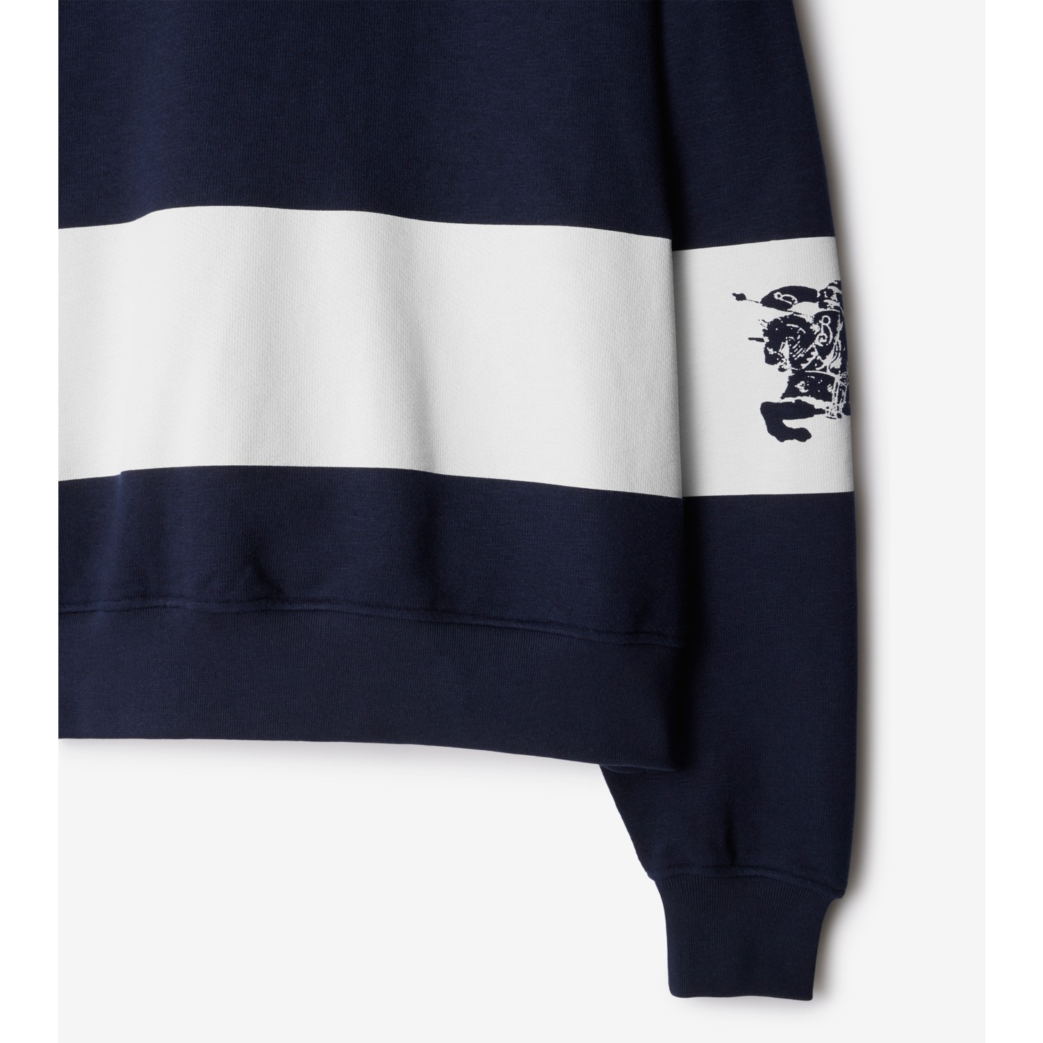 EKD Stripe Cotton Sweatshirt in Storm - Men | Burberry® Official