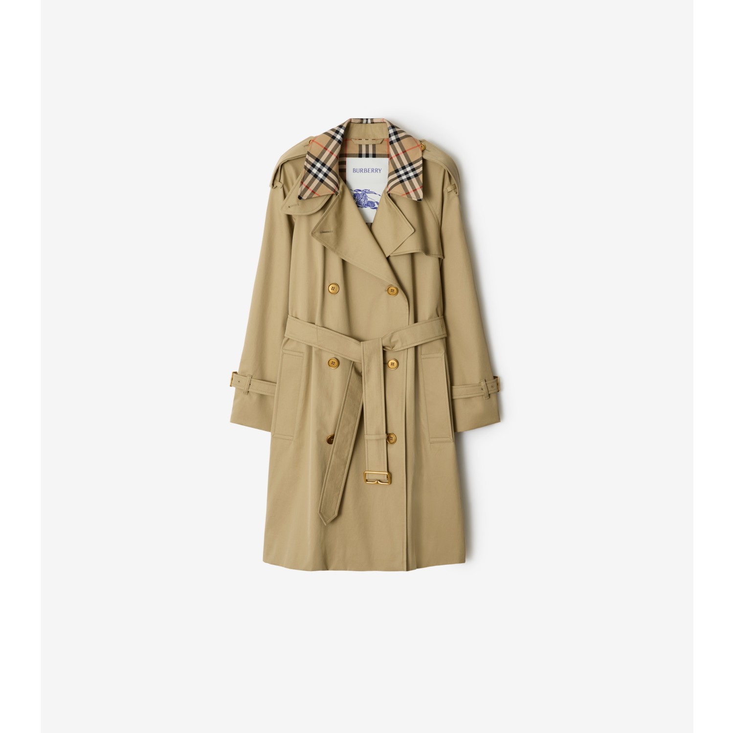 Mid-length Check Collar Castleford Trench Coat