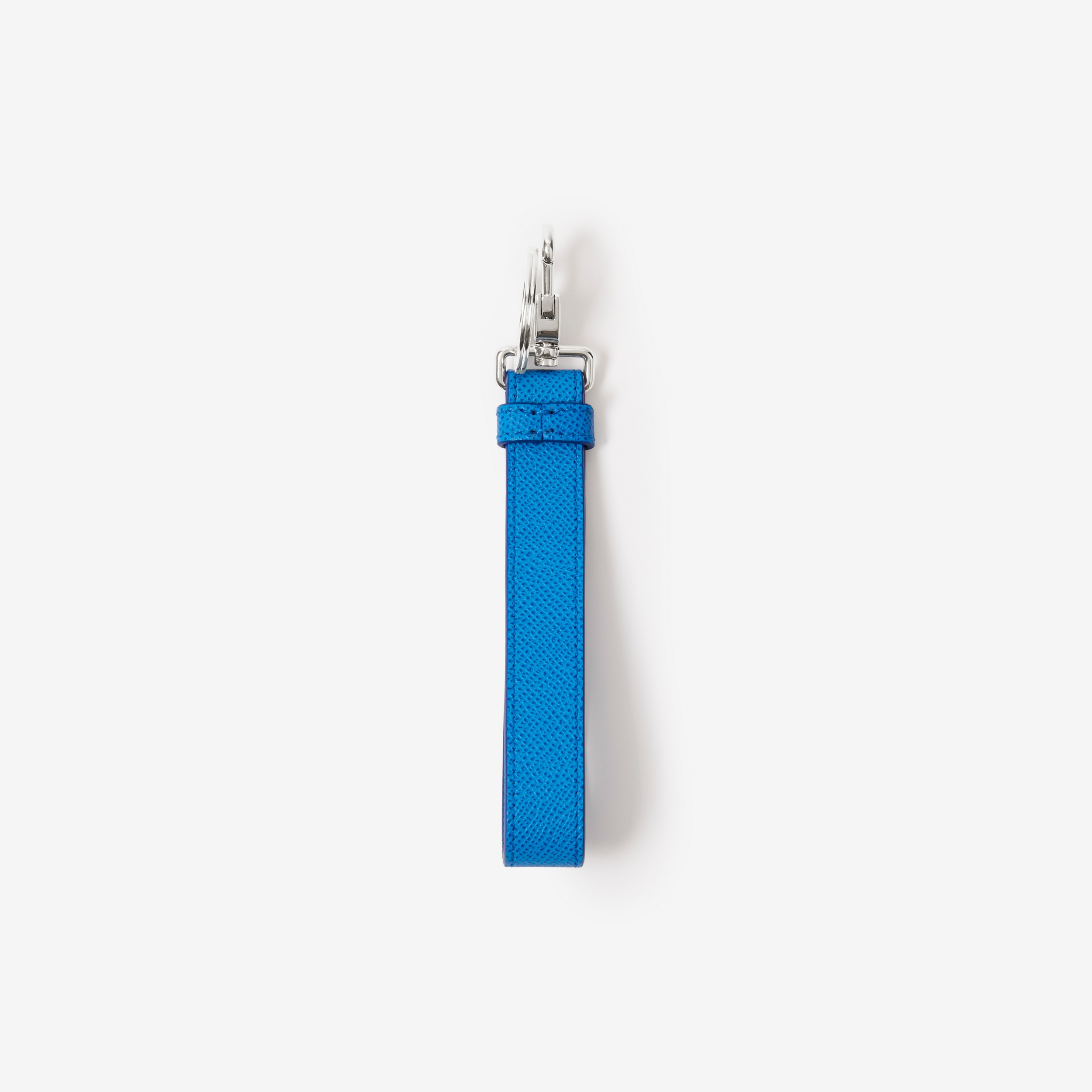 Chaveiro de couro granulado com monograma (Azul Vívido) - Homens | Burberry® oficial - 2