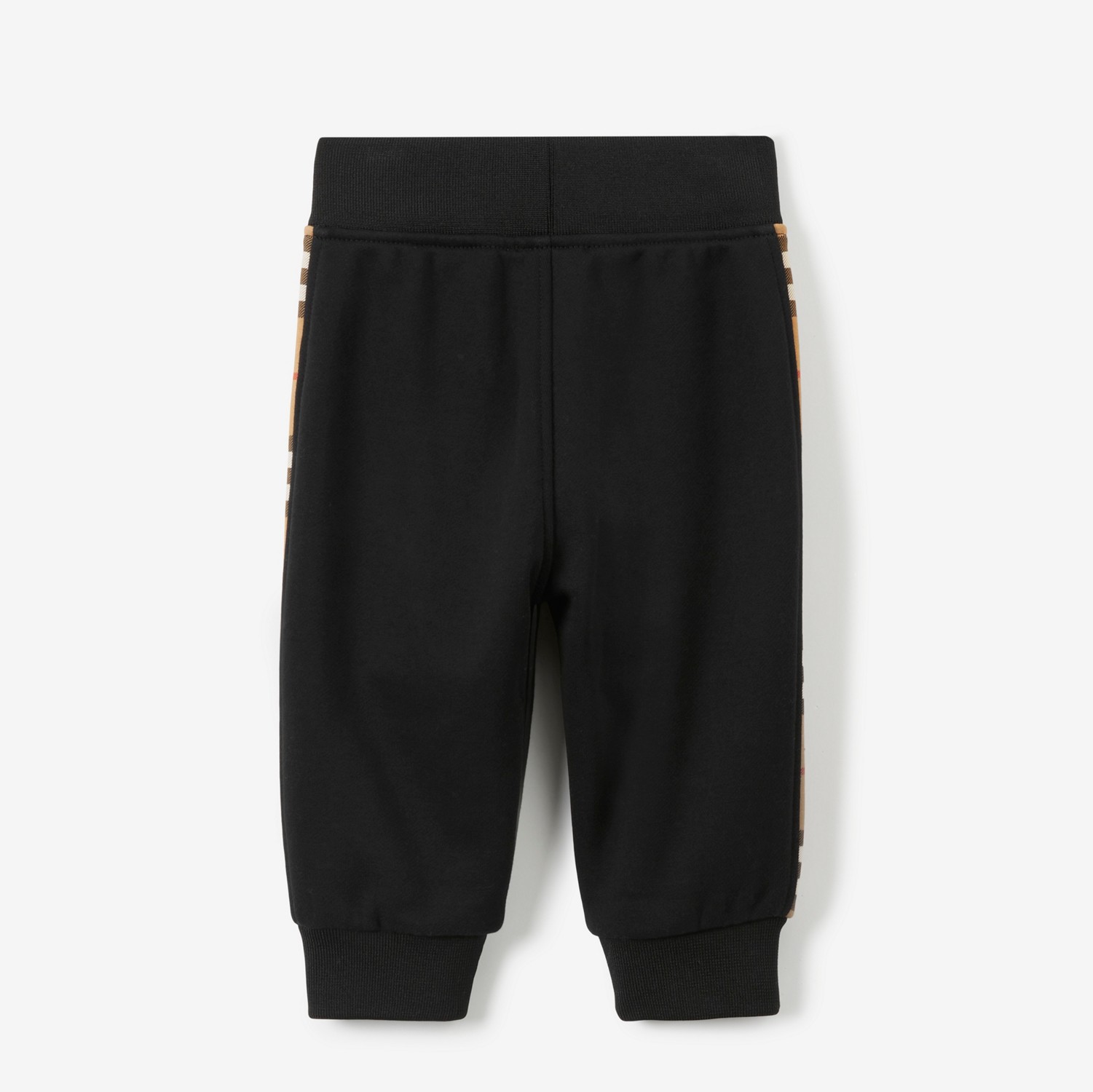 Check Panel Cotton Jogging Pants in Black - Children | Burberry® Official