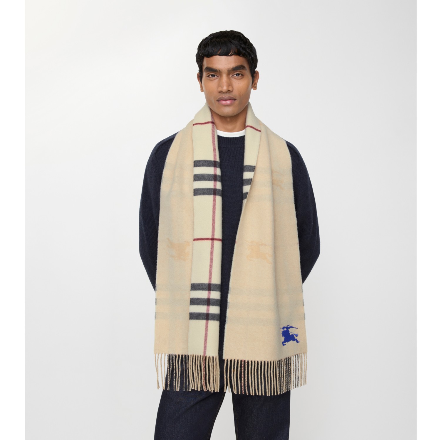 Reversible EKD Check Cashmere Scarf