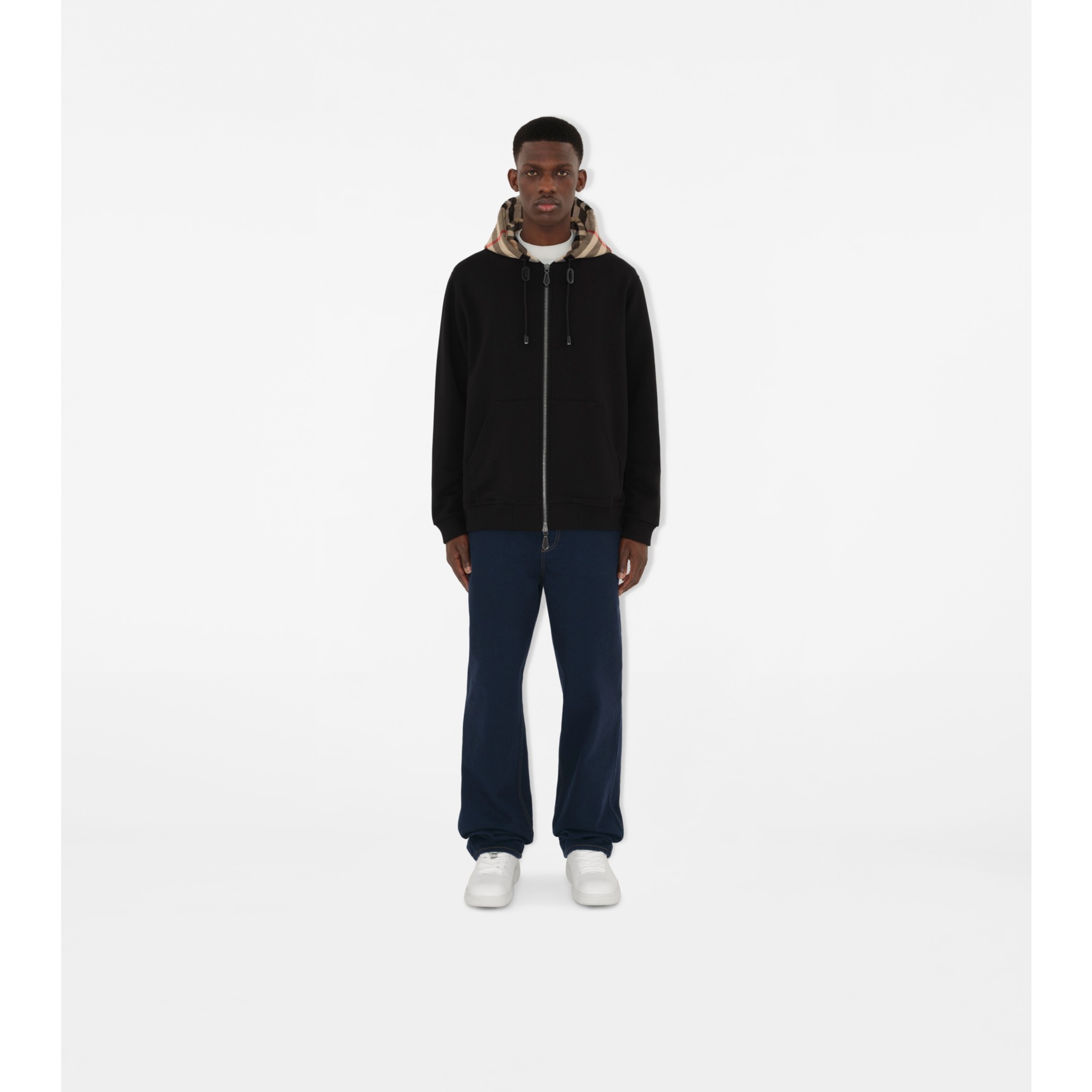 Burberry Black Zip Up Hooded shops Jacket