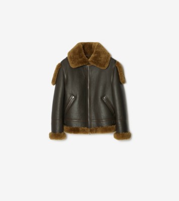 Burberry prorsum shearling outlet funnel neck aviator jacket