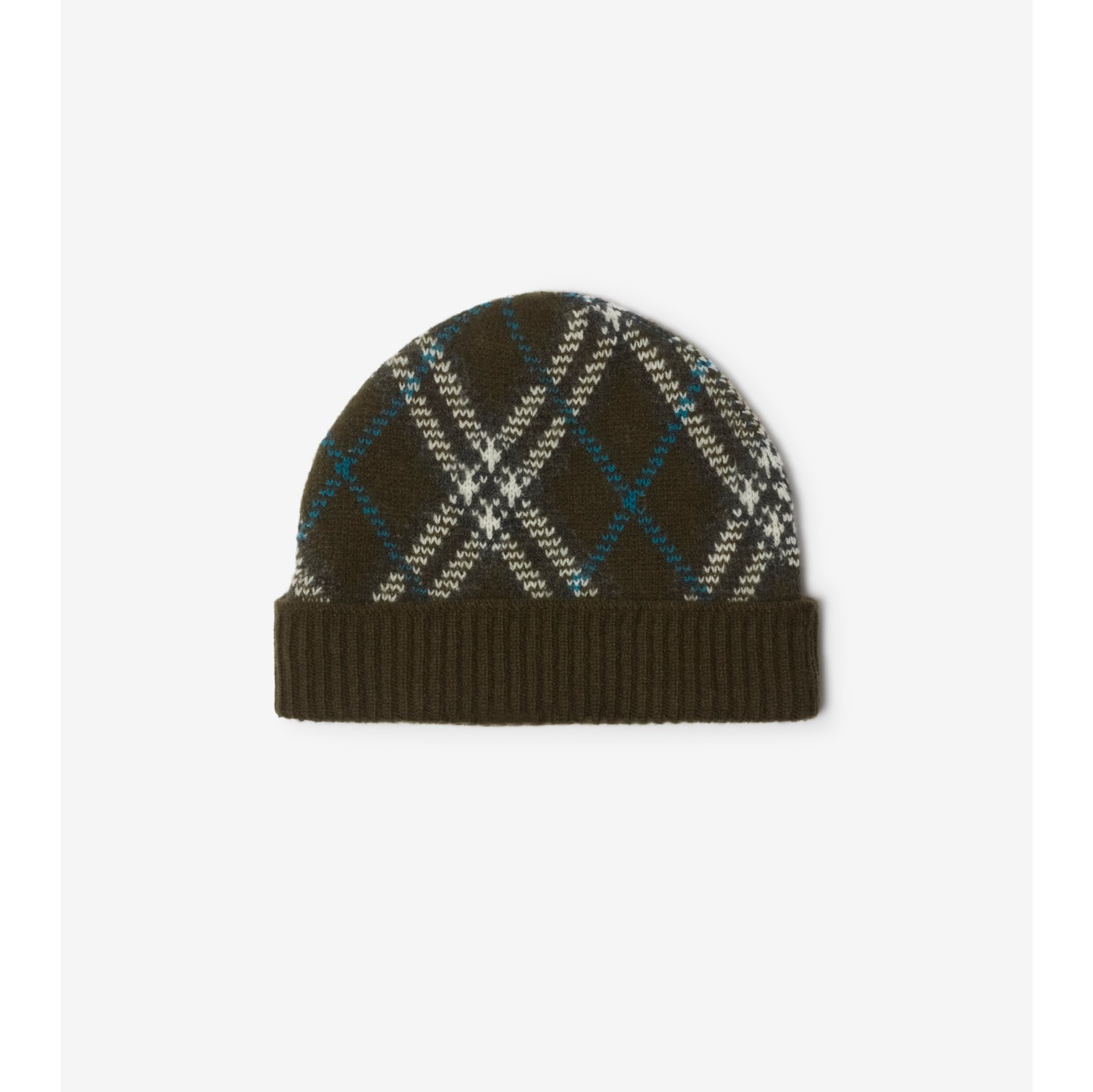 Check Cashmere Beanie