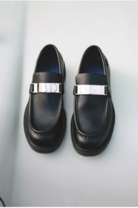 Men's Accessories, Leather Raft Loafers in colour Black