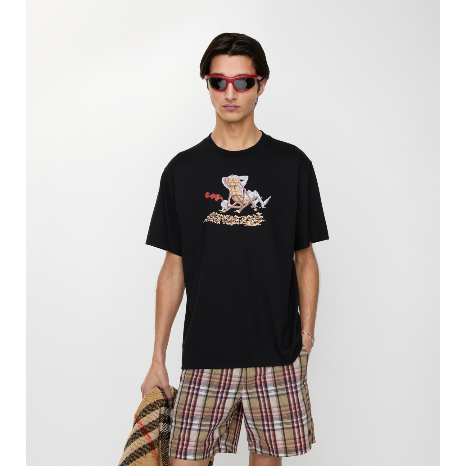 沙滩骑士棉质 T 恤衫