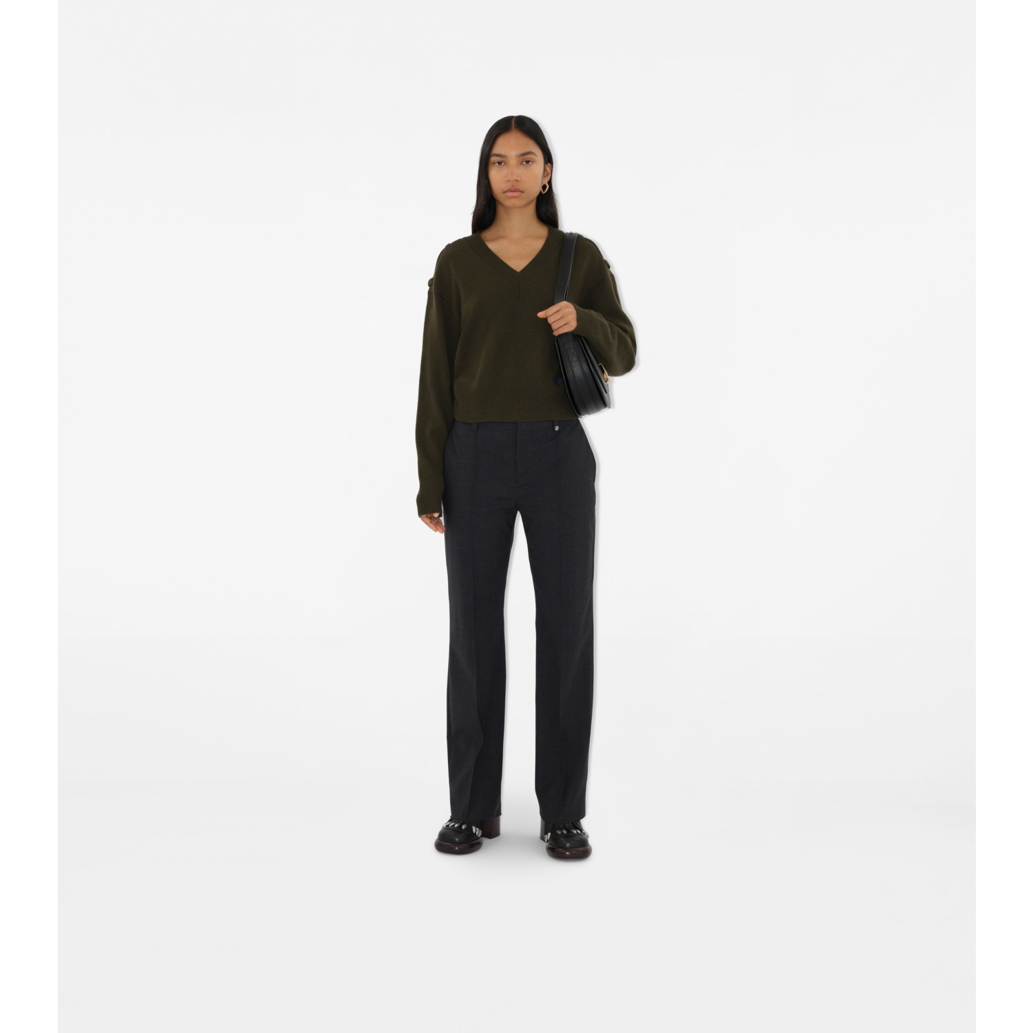 Stretch Wool Tailored Trousers