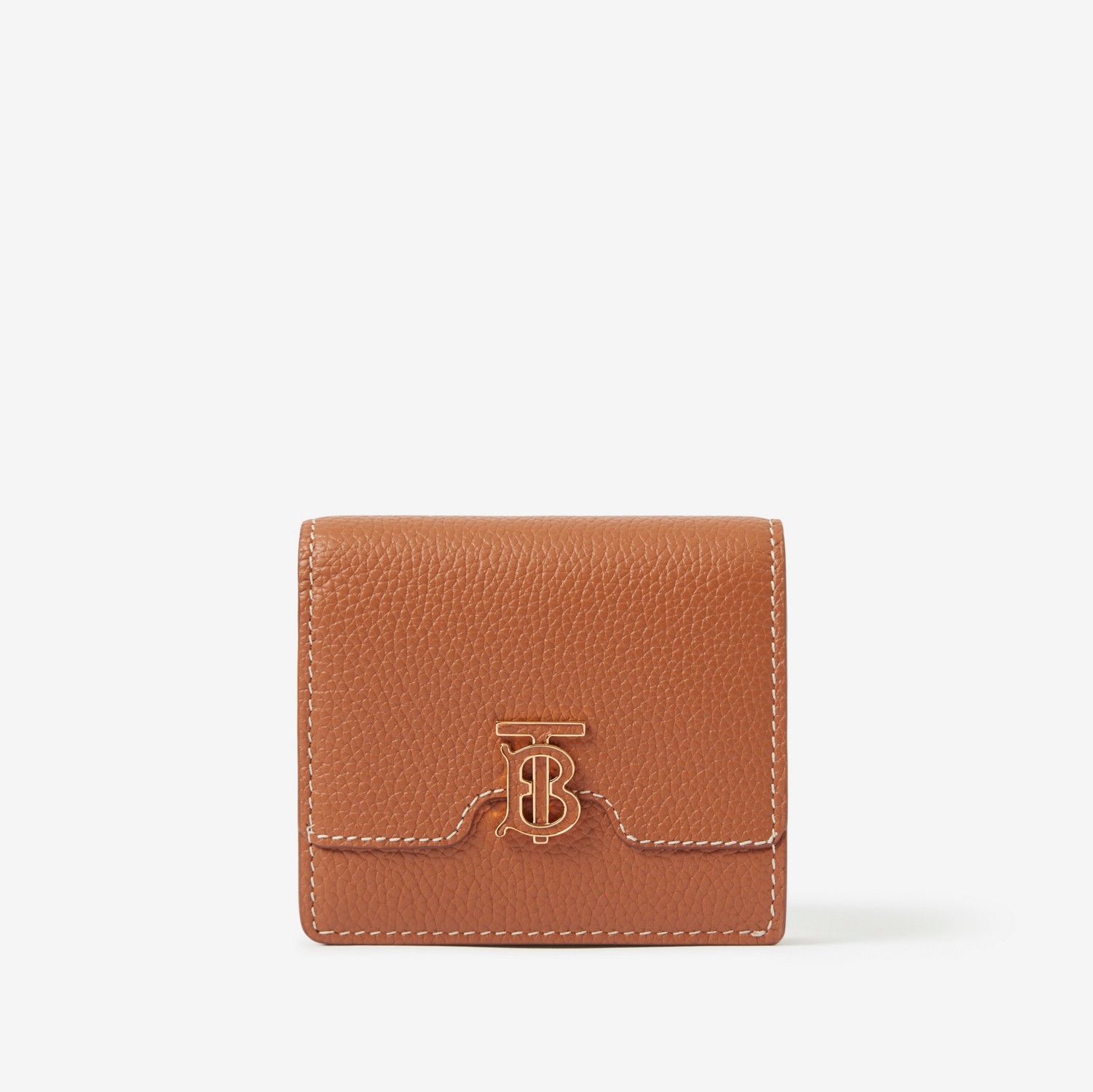Grainy Leather TB Folding Wallet in Warm Russet Brown - Women | Burberry® Official