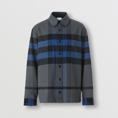 burberry men's flannel shirts & tops