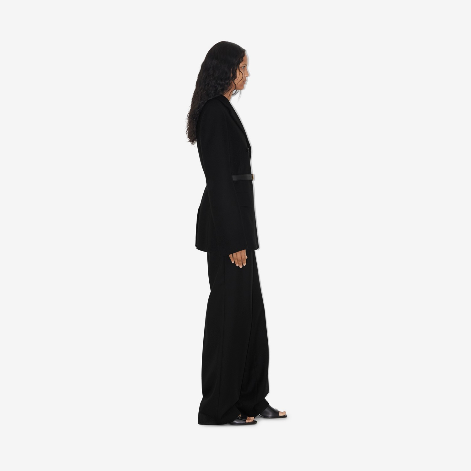 Veste en poil de chameau et laine (Noir) - Femme | Site officiel Burberry®