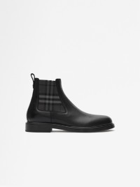 Shot of Leather Pembroke Boots in colour Black