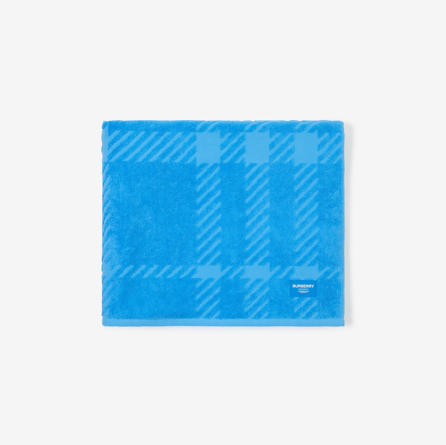 Toalla en algodón Check (Azul Vivo) - Mujer | Burberry® oficial