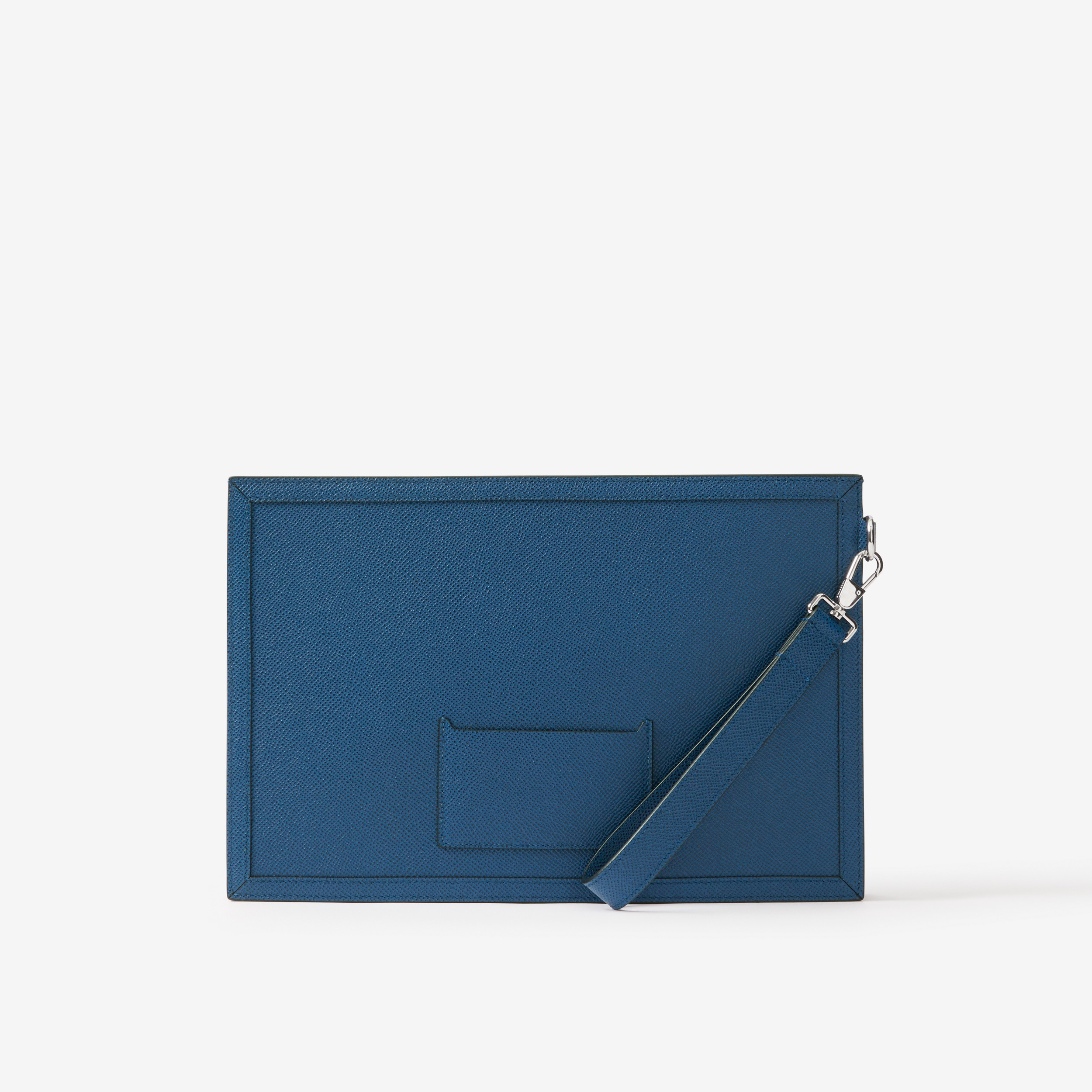 Grainy Leather TB Zip Pouch in Rich Navy - Men | Burberry® Official - 3