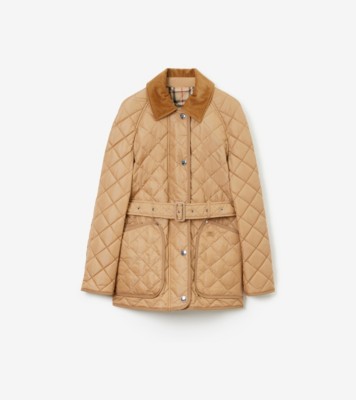 Diamond Quilted Nylon Jacket