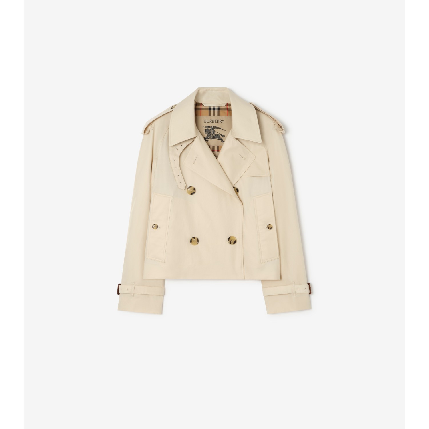 Cropped Tropical Gabardine Mayfair Trench Jacket