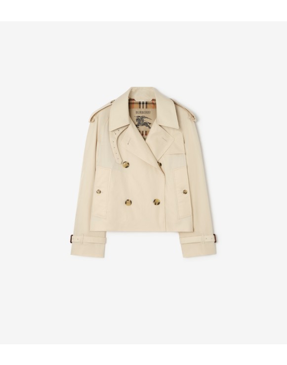 Cropped Tropical Gabardine Mayfair Trench Jacket