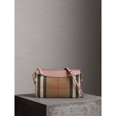 burberry house check crossbody clutch