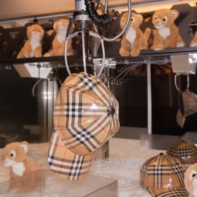 burberry laminated hat