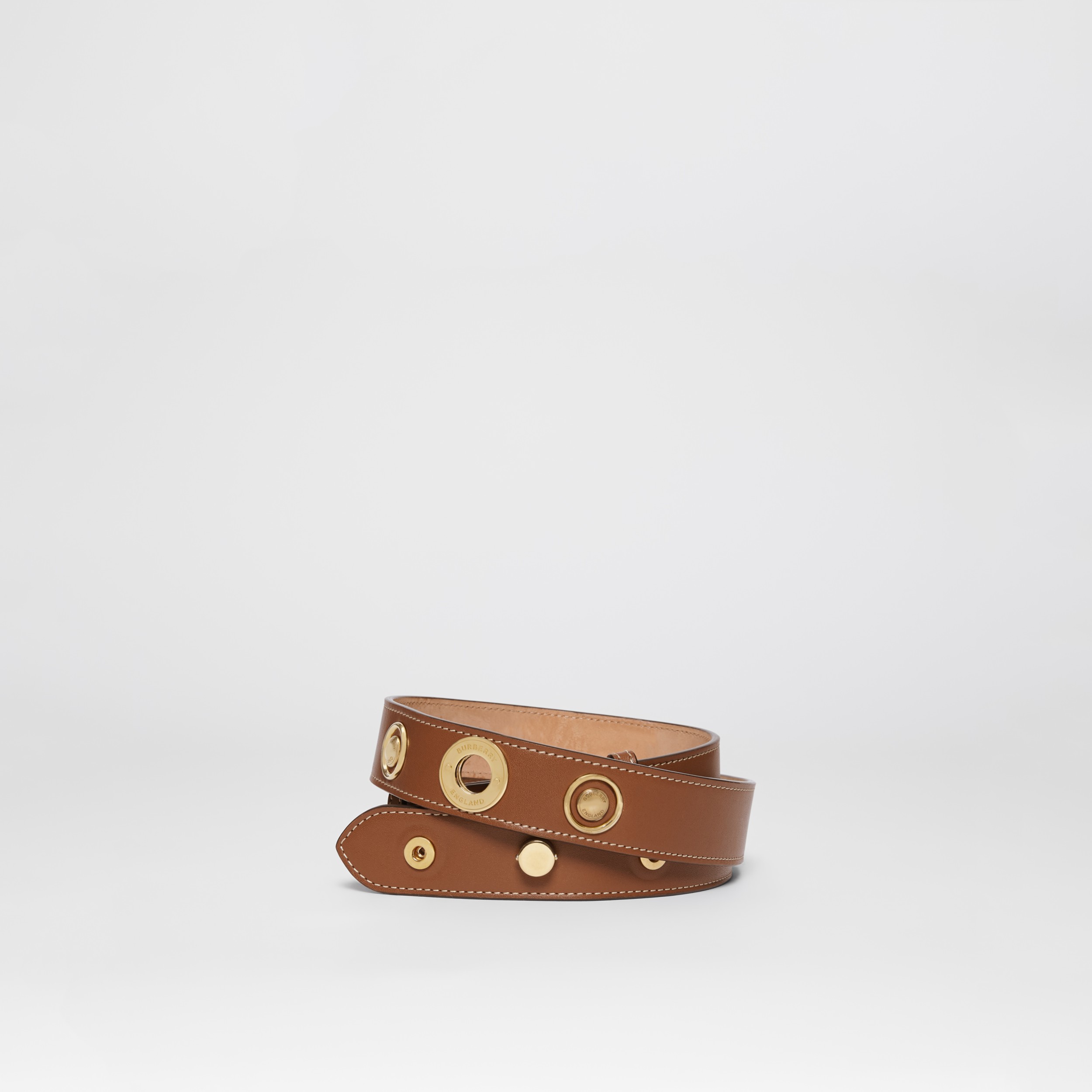 Triple Stud Leather Belt in Tan | Burberry United States