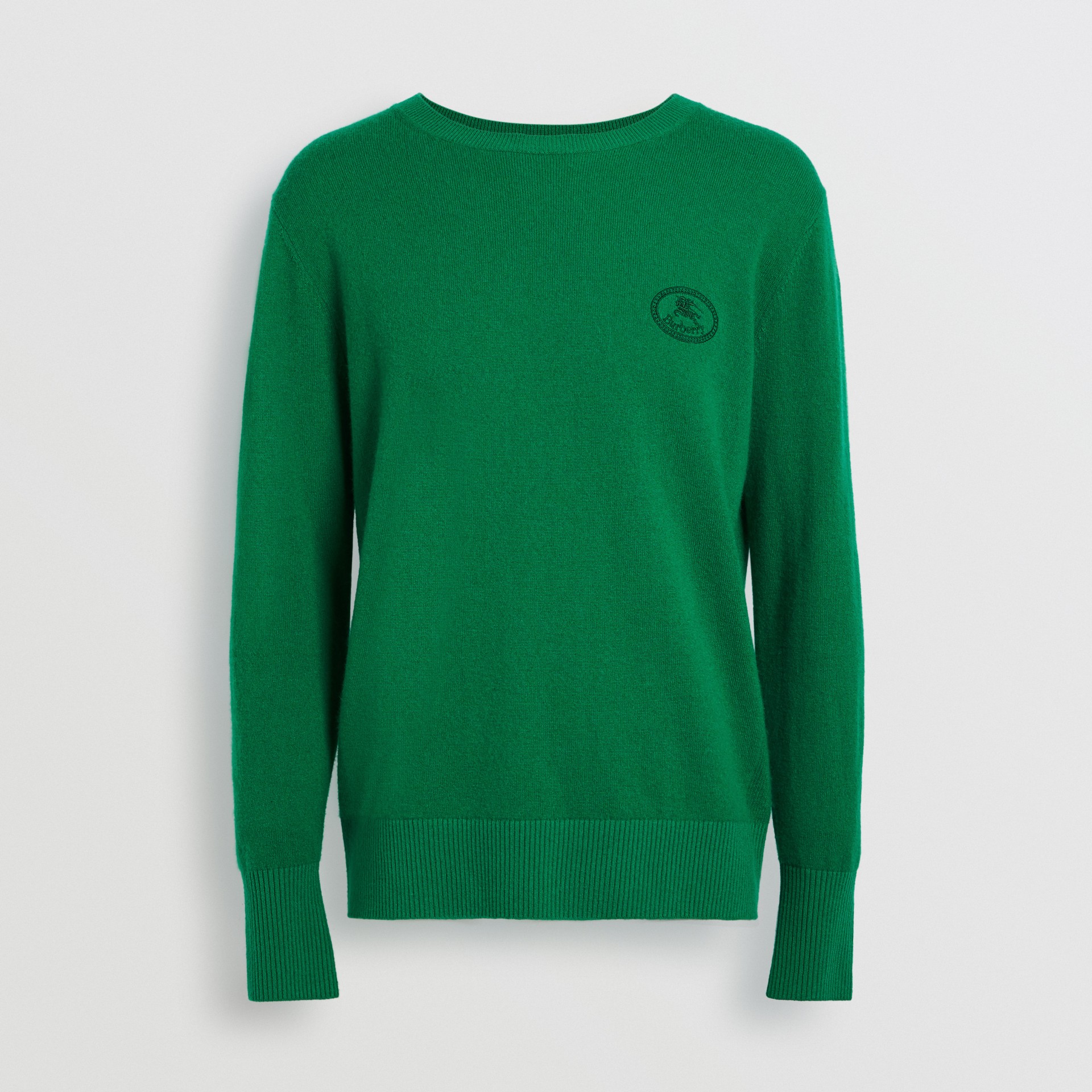 Embroidered Archive Logo Cashmere Sweater in Bright Green - Men ...