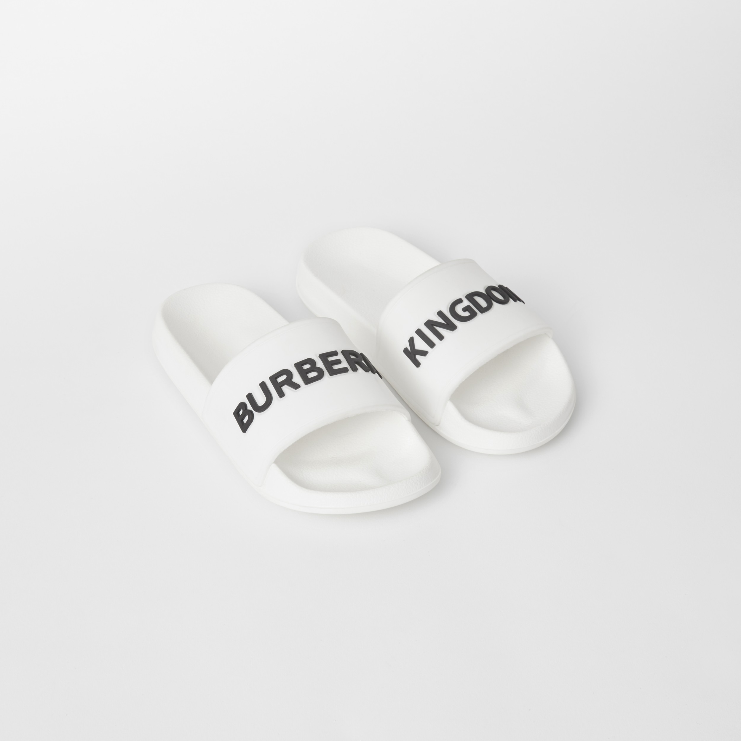 burberry slides white