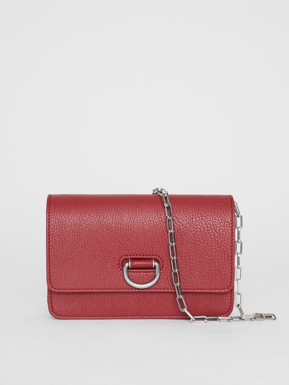 Women S Handbags Purses Burberry United States The Mini Leather D Ring Bag In Crimson