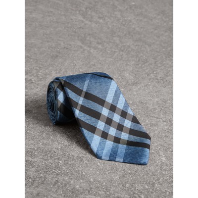 burberry blue check tie