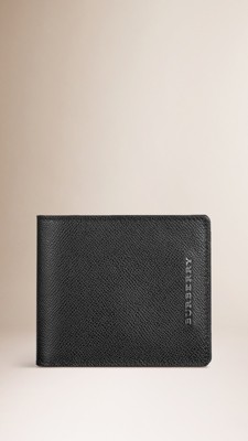 London Leather Folding Wallet Black | Burberry