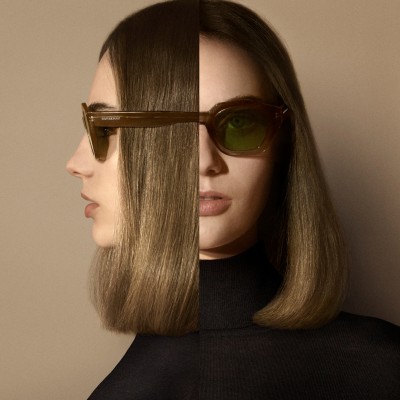 Geometric Frame Sunglasses in Brown 