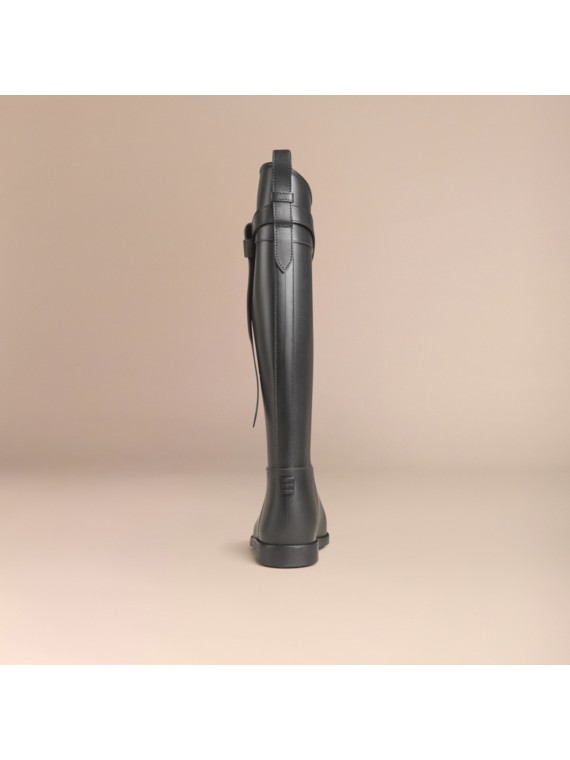 Belted Equestrian Rain Boots Burberry Canada
