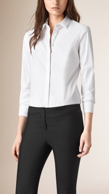 White Straight Fit Shirt - Image 1