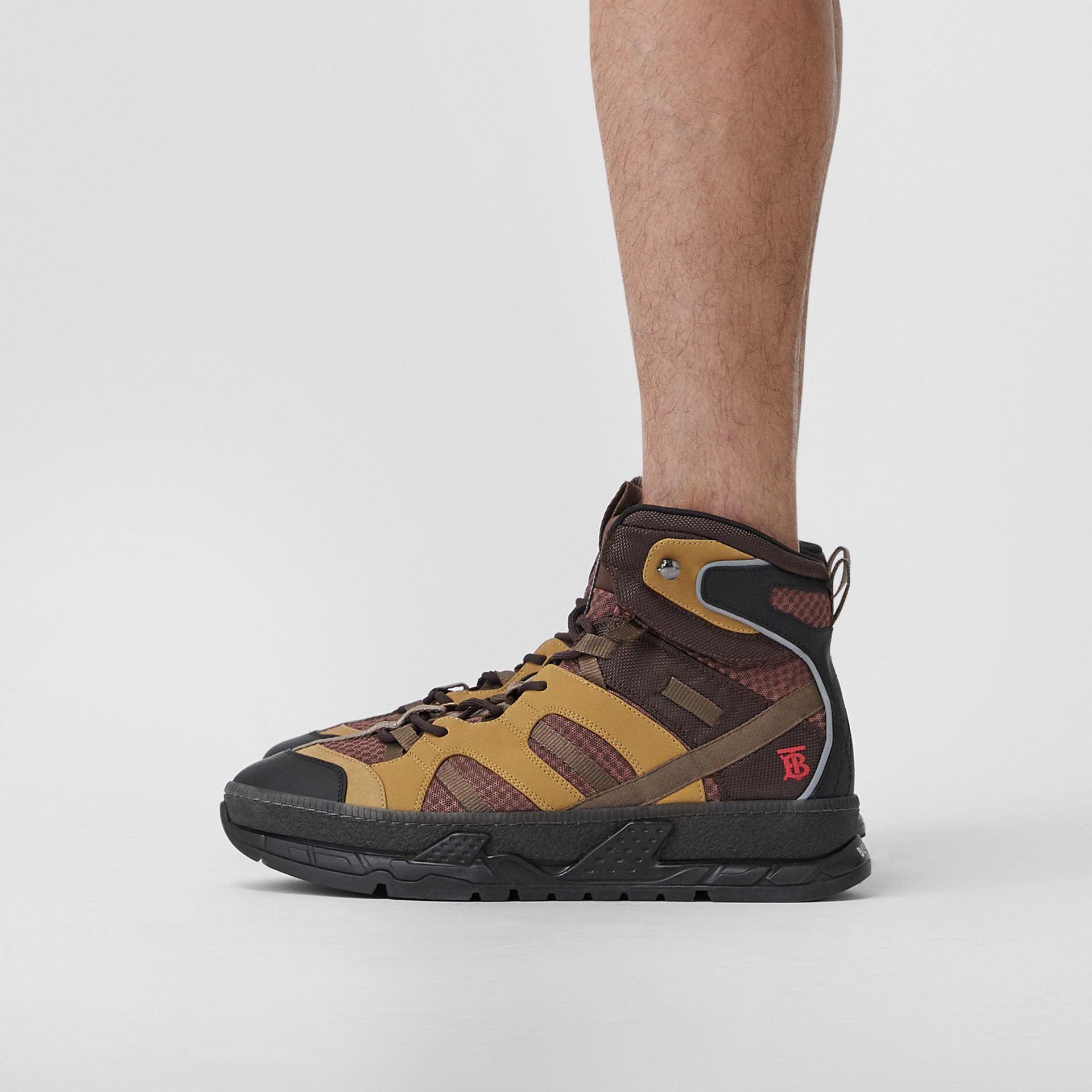 mesh and nubuck union sneakers