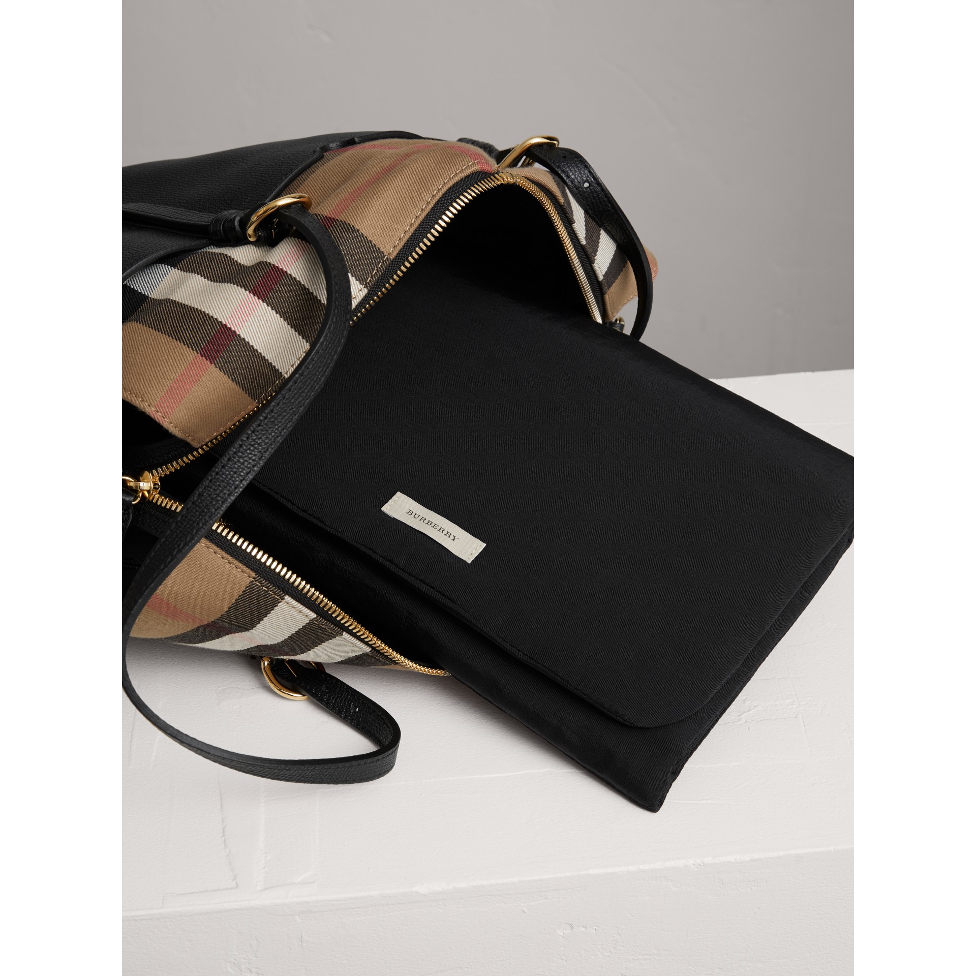 black burberry changing bag