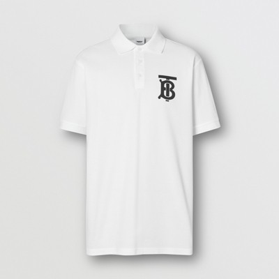 burberry white polo men