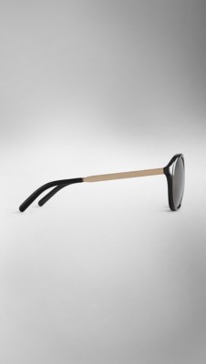 burberry trench collection round frame sunglasses