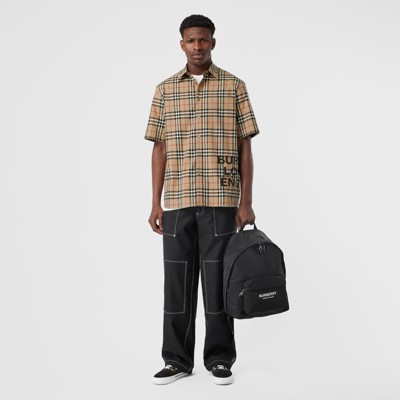 burberry short-sleeve vintage check shirt