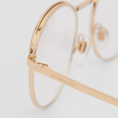 Gold-plated Round Optical Frames in 